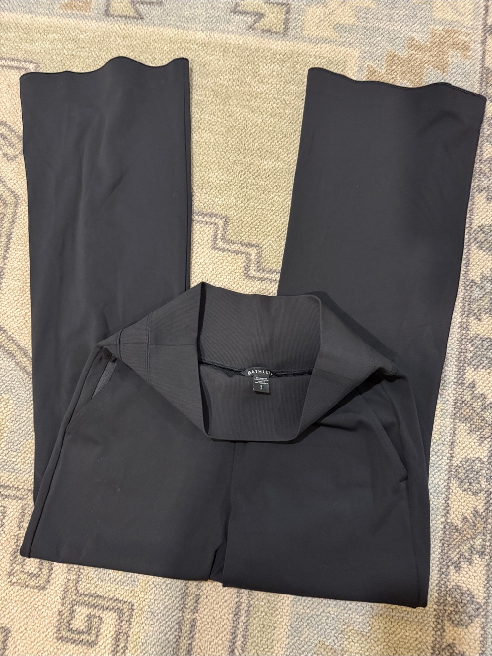 Athleta Classic Black Wide-Leg Trousers